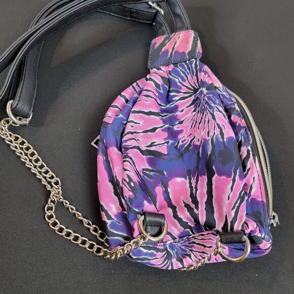 Purple & Pink Mini Backpack | Chain Strap Detail | Y2K Streetwear Style - Picture 6 of 8